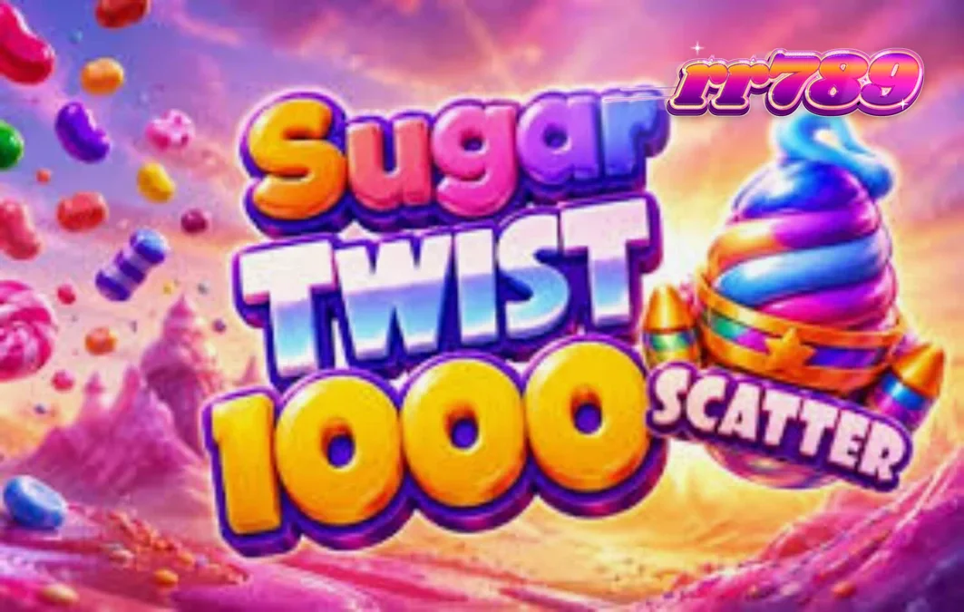 Tampilan visual slot Sugar Twist 1000 dengan tema permen warna-warni
